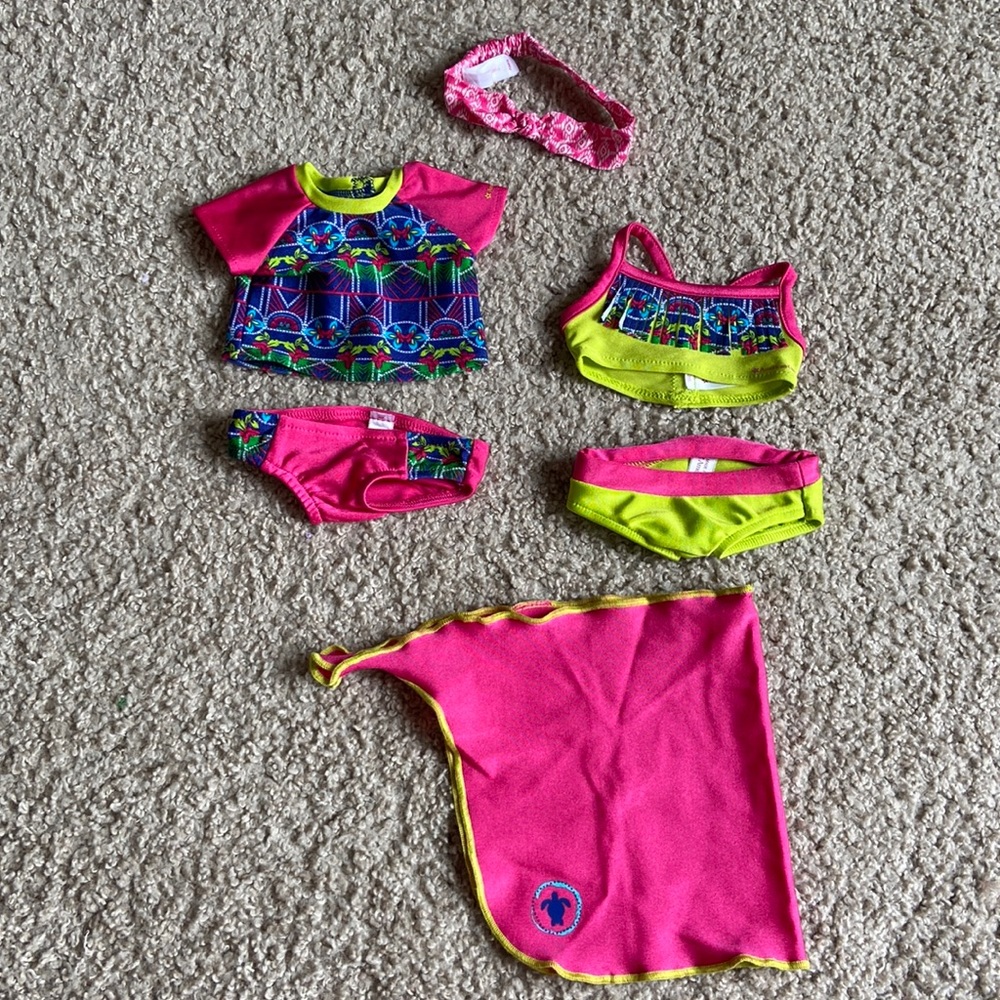 American Girl Lea Clark Mix and Match Bathing Suit Set (plus sarong)